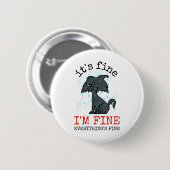 Cat Daddy Väter Tagesgeschenk Button (Vorne & Hinten)