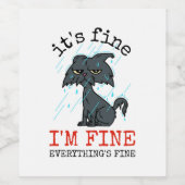 Cat Daddy Väter Tagesgeschenk Weinetikett (Einzelnes Label)
