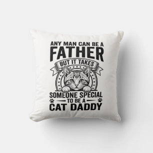 Cat Daddy Vater Zitat Vintage Gravur T-Shirt D Kissen