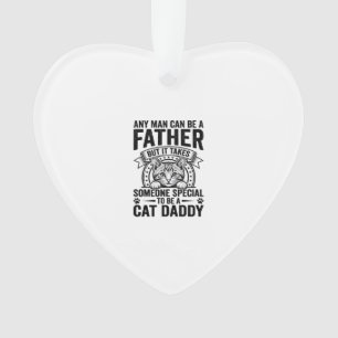 Cat Daddy Vater Zitat Vintage Gravur T-Shirt D Ornament