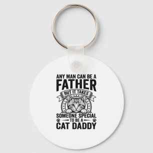 Cat Daddy Vater Zitat Vintage Gravur T-Shirt D Schlüsselanhänger