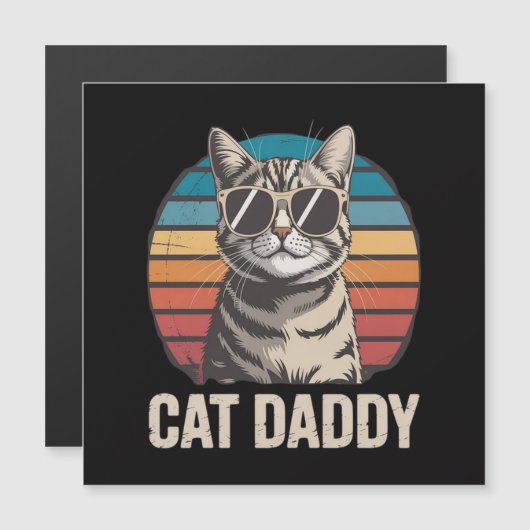 Cat Daddy Vatertag Magnetkarte (Vorne/Hinten)