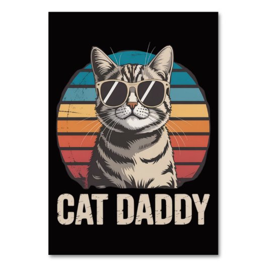 Cat Daddy Vatertag Tischnummer (Rückseite)