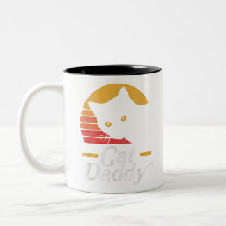 Cat Daddy Vintag Achtzig Style Cat Retro Zweifarbige Tasse