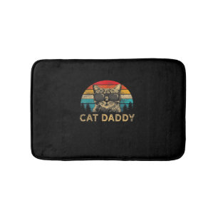 Cat Daddy Vintag Achtziges Stil Katze Retro Distor Badematte