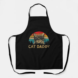 Cat Daddy Vintag Achtziges Stil Katze Retro Distor Schürze