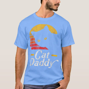 Cat Daddy Vintag Achtziges Stil Katze Retro Distor T-Shirt