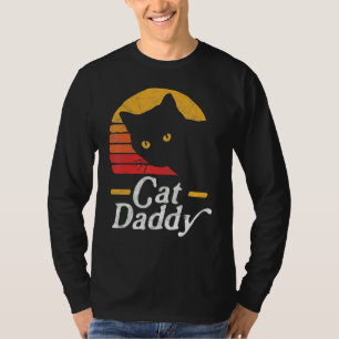 Cat Daddy Vintag Achtziges Stil Katze Retro Distor T-Shirt