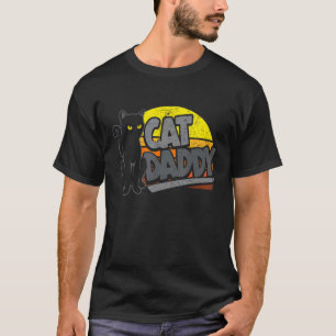 Cat Daddy Vintage Sonnenuntergang Retro abgenutzt T-Shirt