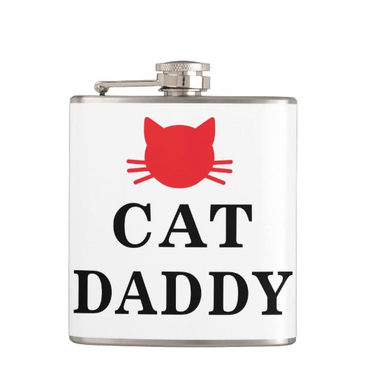 Cat Daddy Vinyl Wrapped Flask Flachmann (Vorderseite)