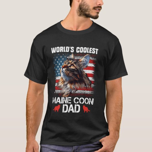 Cat Daddy WELTWEIT KÜHLSTER MAINE COON VATER Ameri T-Shirt (Vorderseite)