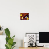 Cat Daffodils Barn Originale Kunst Poster (Heimbüro)