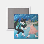 Cat Dancing Magnet (Vorderseite/Rückseite)