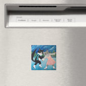 Cat Dancing Magnet (In Situ (Geschirrspüler))