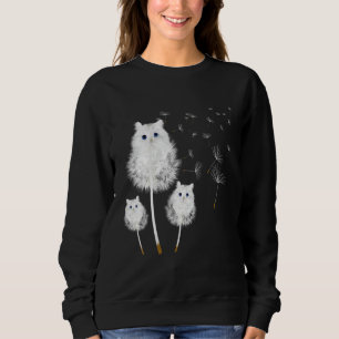 Cat Dandelion Blume Pflanze und Katzen Hausbesitze Sweatshirt