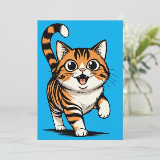 cat dankeskarte (Stehend Vorderseite)