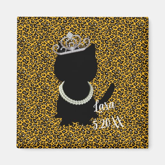 Cat Darling Tiara Party Magnet (Vorne)