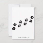 Cat Dashing Through the Snow - 3x5 Weihnachtskarte Einladung (Rückseite)