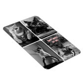 cat day black white red magnet (Rechte Seite)