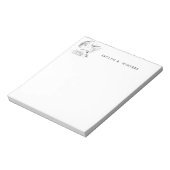 Cat Day Dreaming Sketch | Cat Lover Personalisiert Notizblock (Rotiert)