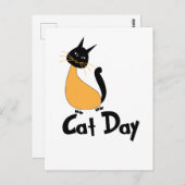 Cat Day Niedlich Kitty Postkarte (Vorne/Hinten)