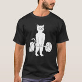 Cat Deadlif Powerlifting Kitty Tee Weightlifting C (Vorderseite)