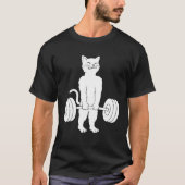 Cat Deadlif Powerlifting Kitty Weightlifting Cat T-Shirt (Vorderseite)