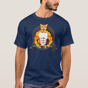 Cat Deadlift Funny Fitness Gym Lover Cat T-Shirt