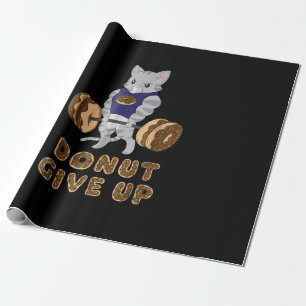 Cat Deadlift Power Hebe Donut Gym Geschenkpapier