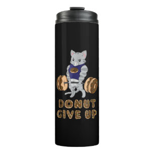 Cat Deadlift Power Hebe Donut Gym Thermosbecher