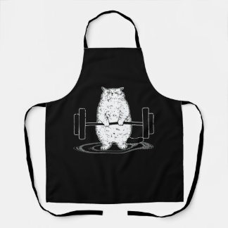 Cat Deadlift Powerlift Kitty Muskel Niedliche Katz Schürze