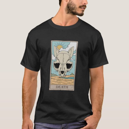 Cat Death Tarot Card für einen Tarot Card Reader T-Shirt (Vorderseite)