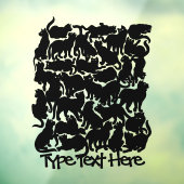 Cat Decal Personalisieren von Decals für das Schwa Fensteraufkleber (Blatt 3)