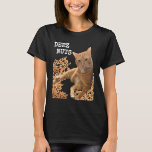 Cat DEEZ NUTS Witz mit Cashews T-Shirt