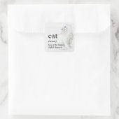 CAT-Definition für Weißholz Quadratischer Aufkleber (Tasche)