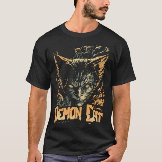 Cat Demon Cat Evil Sinister Kitty T-Shirt (Vorderseite)