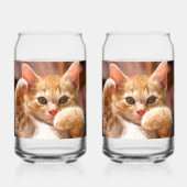 "CAT Design Bedrucktes Set aus Glas, Packung mit 2 Dosenglas (Vorderseite)