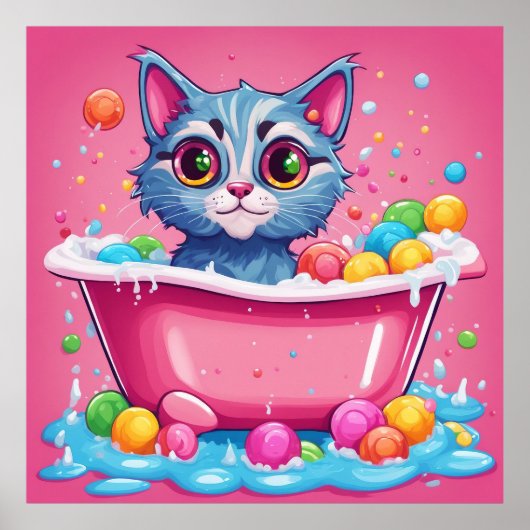 Cat Design behalten oder gestalten Sie Ihr eigenes Poster (Vorne)