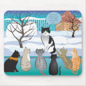 Cat Design Mouse Pad (Aqua) Mousepad (Vorne)