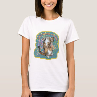 Cat Design T - Shirt Das Leben ist mit einer Katze