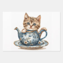 Cat Detail Geschenkpapier