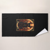 Cat Devil Tarot Card Grafik Illustration Badehandtuch (Badehandtuch)