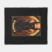Cat Devil Tarot Card Grafik Illustration Fleecedecke (Vorderseite (Horizontal))