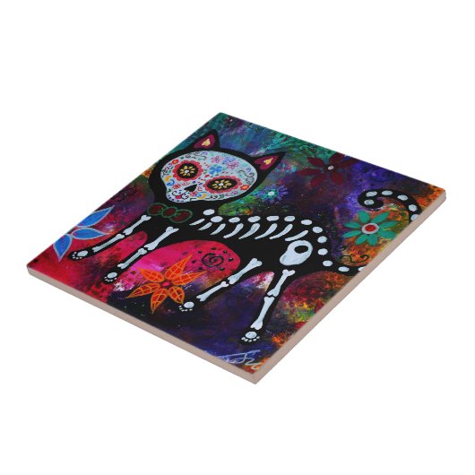 CAT DIA DE LOS MUERTOS TILE FLIESE (Seite)