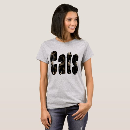 Cat Dimensional Logo aus Ragdoll Katzen, T-Shirt (Vorne ganz)