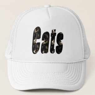 Cat Dimensional Logo aus Ragdoll Katzen, Truckerkappe