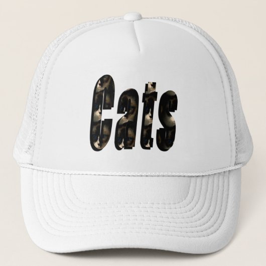 Cat Dimensional Logo aus Ragdoll Katzen, Truckerkappe (Vorderseite)