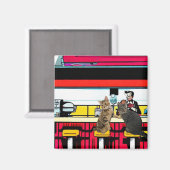 Cat Diner Magnet (Vorderseite/Rückseite)