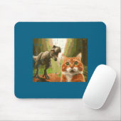 Cat Dinosaur Trex Selfie Funny Meme Humor Boys Gir Mousepad (Mit Mouse)