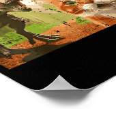 Cat Dinosaur Trex Selfie Funny Meme Humor Boys Gir Poster (Ecke)